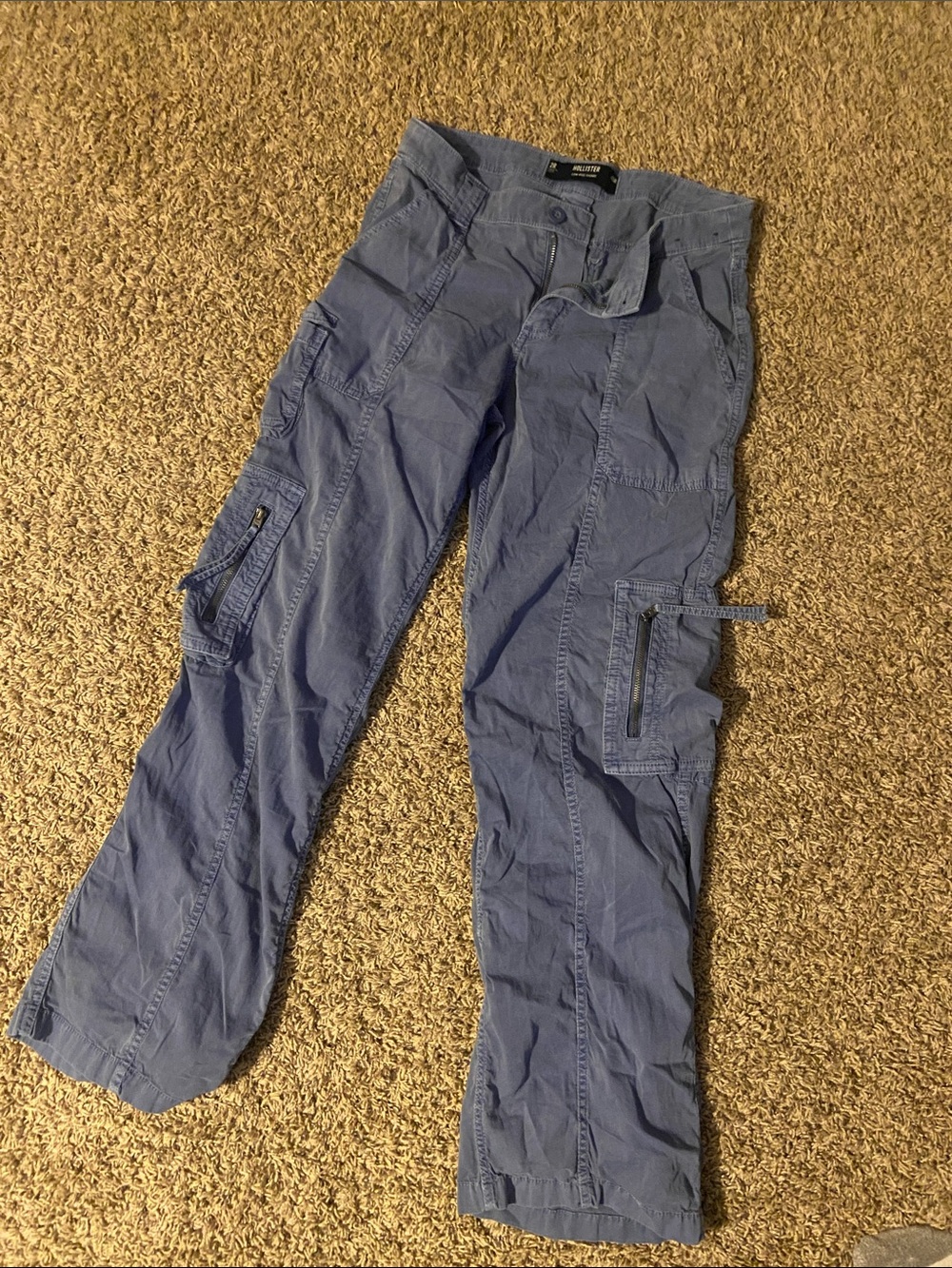 Hollister Women's Light Blue Cargo Pants